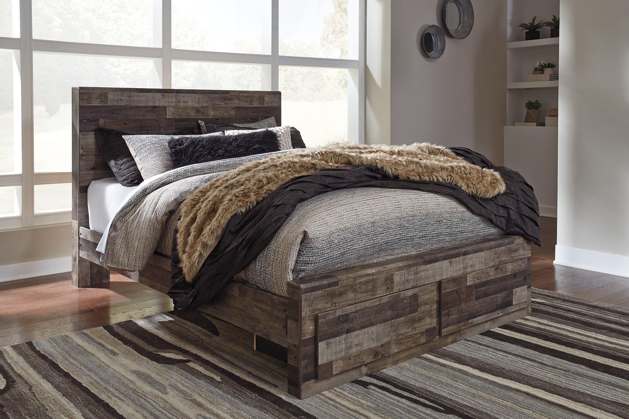 Derekson Bed with 2 Side Storage - Furniture & Design Outlet (Kalamazoo,MI)