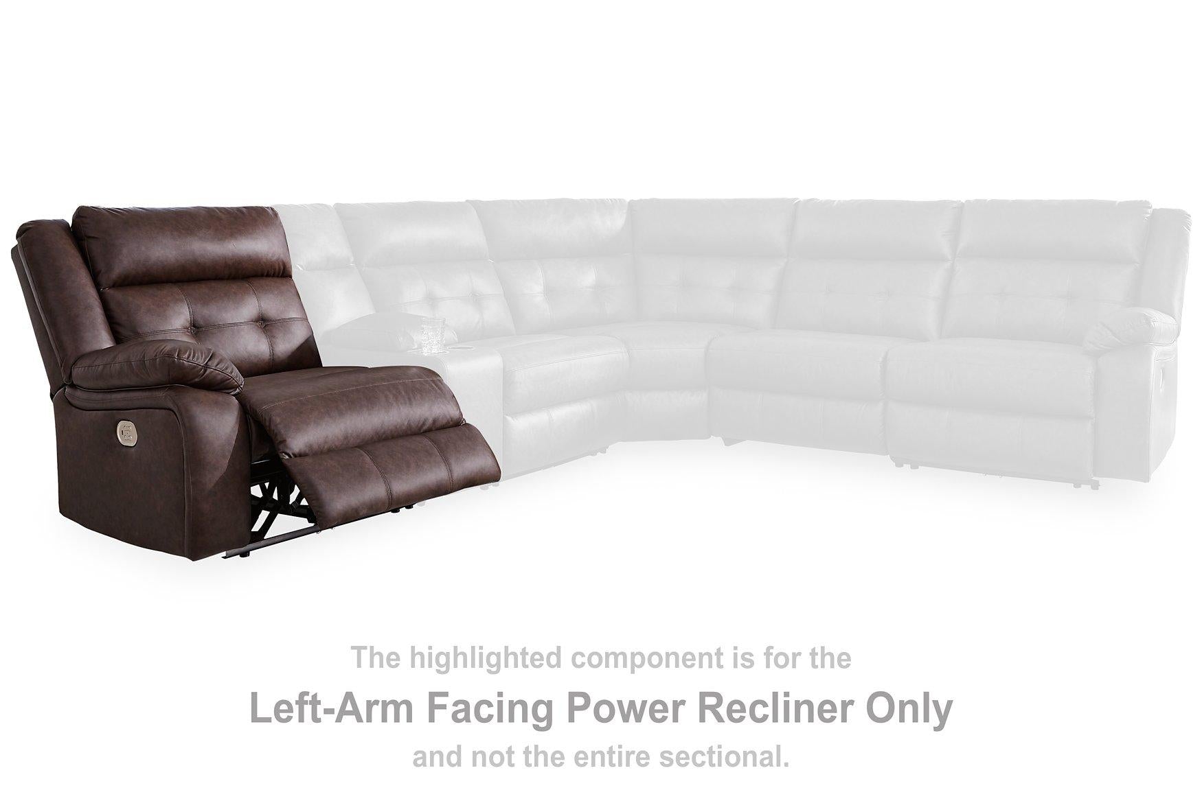 Punch Up Power Reclining Sectional Loveseat with Console - Furniture & Design Outlet (Kalamazoo,MI)
