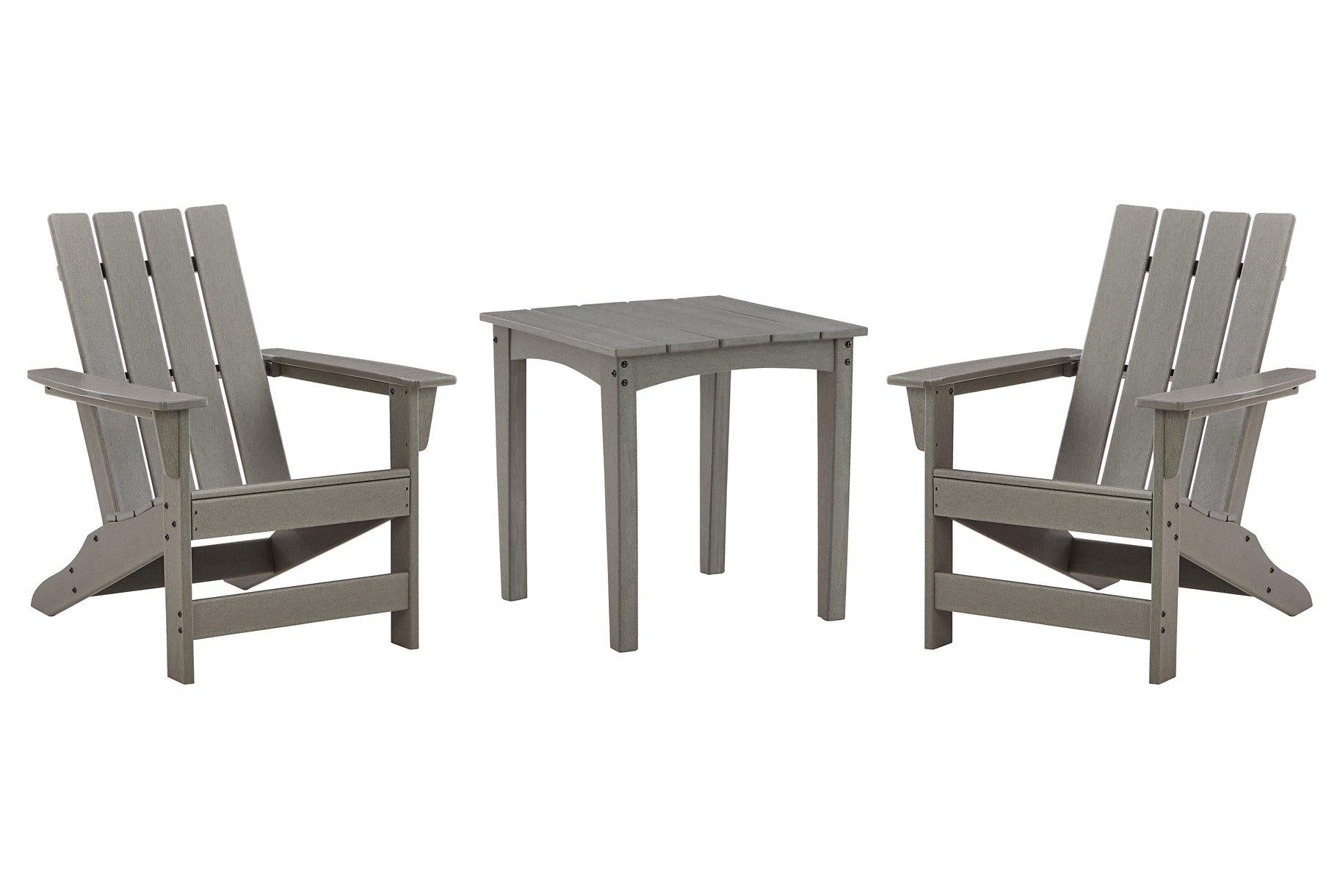 Visola Outdoor Adirondack Chair Set with End Table - Furniture & Design Outlet (Kalamazoo,MI)