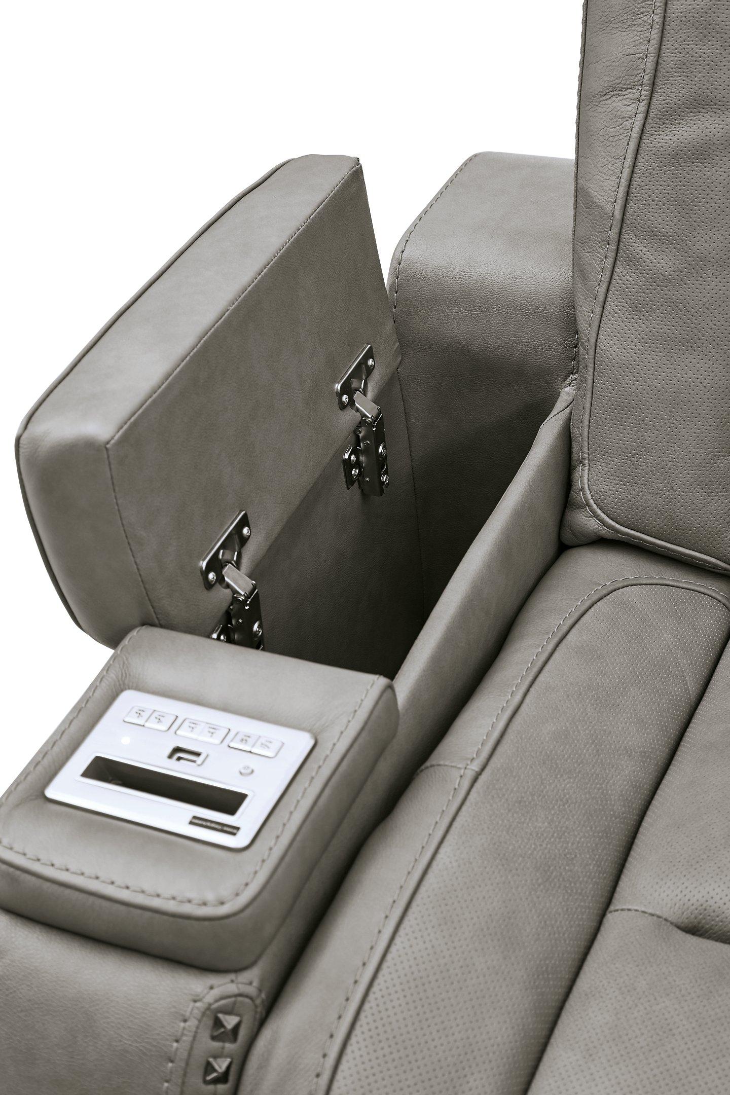 The Man-Den Power Reclining Loveseat with Console - Furniture & Design Outlet (Kalamazoo,MI)