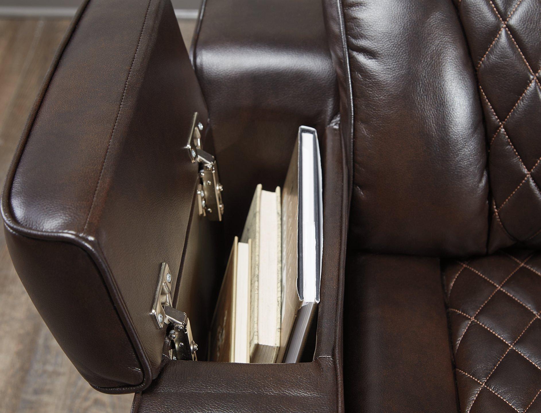 Warnerton Power Reclining Loveseat with Console - Furniture & Design Outlet (Kalamazoo,MI)