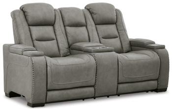 The Man-Den Power Reclining Loveseat with Console - Furniture & Design Outlet (Kalamazoo,MI)