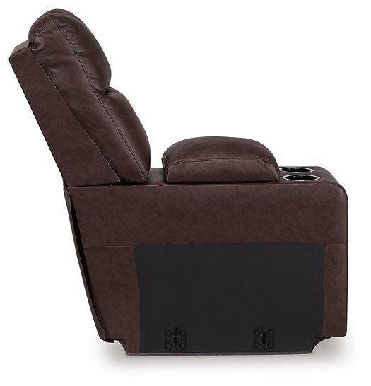 Punch Up Power Reclining Sectional Loveseat with Console - Furniture & Design Outlet (Kalamazoo,MI)