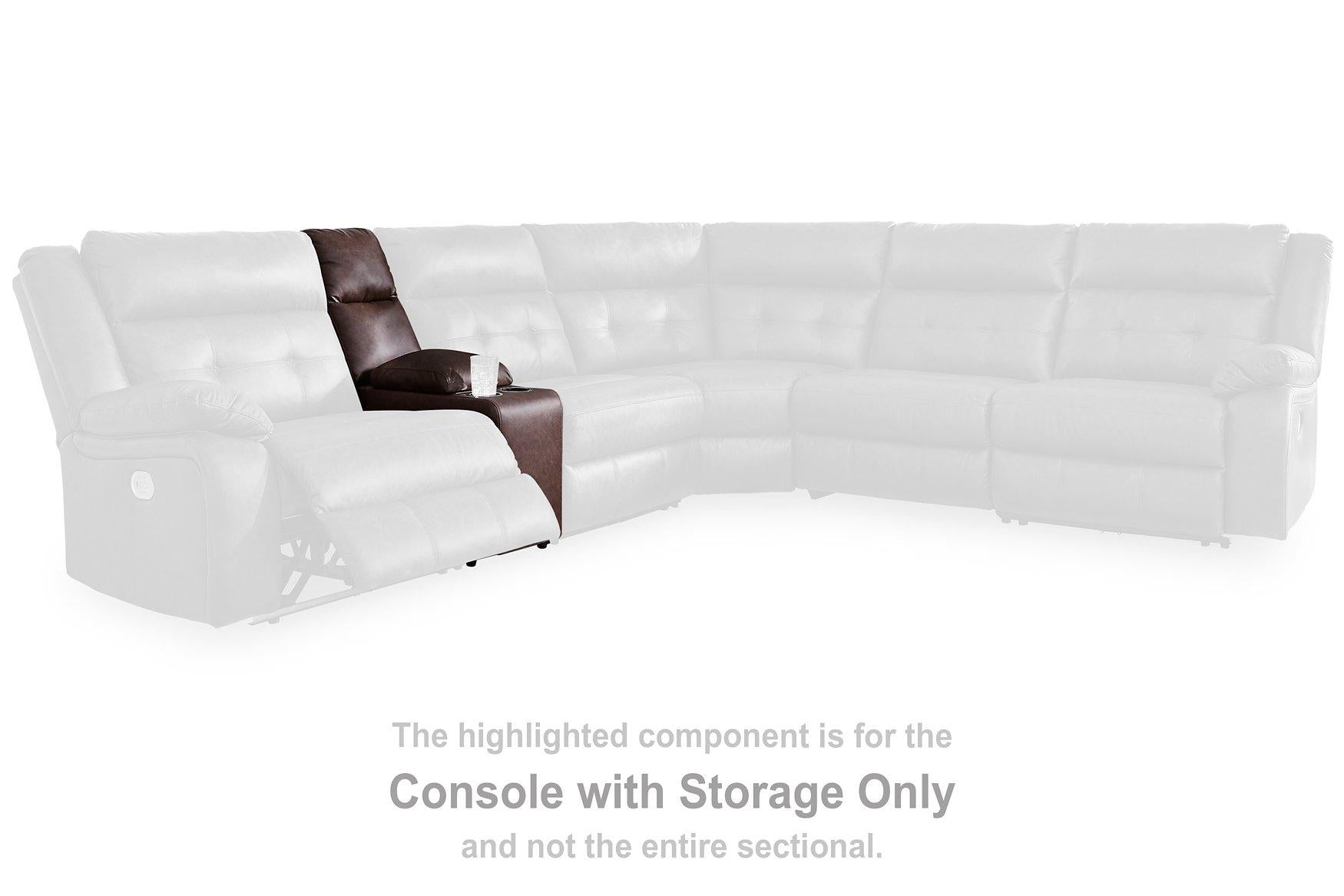 Punch Up Power Reclining Sectional Loveseat with Console - Furniture & Design Outlet (Kalamazoo,MI)