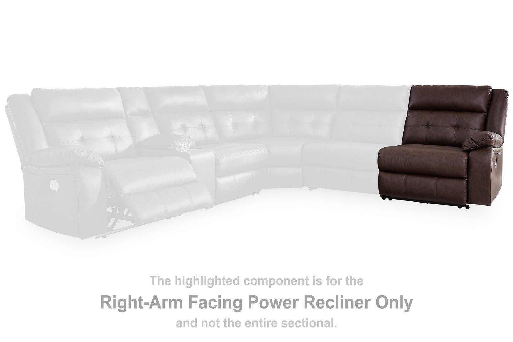 Punch Up Power Reclining Sectional Loveseat with Console - Furniture & Design Outlet (Kalamazoo,MI)