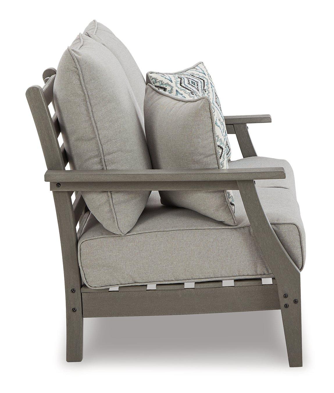 Visola Outdoor Sofa and Loveseat with Coffee Table - Furniture & Design Outlet (Kalamazoo,MI)