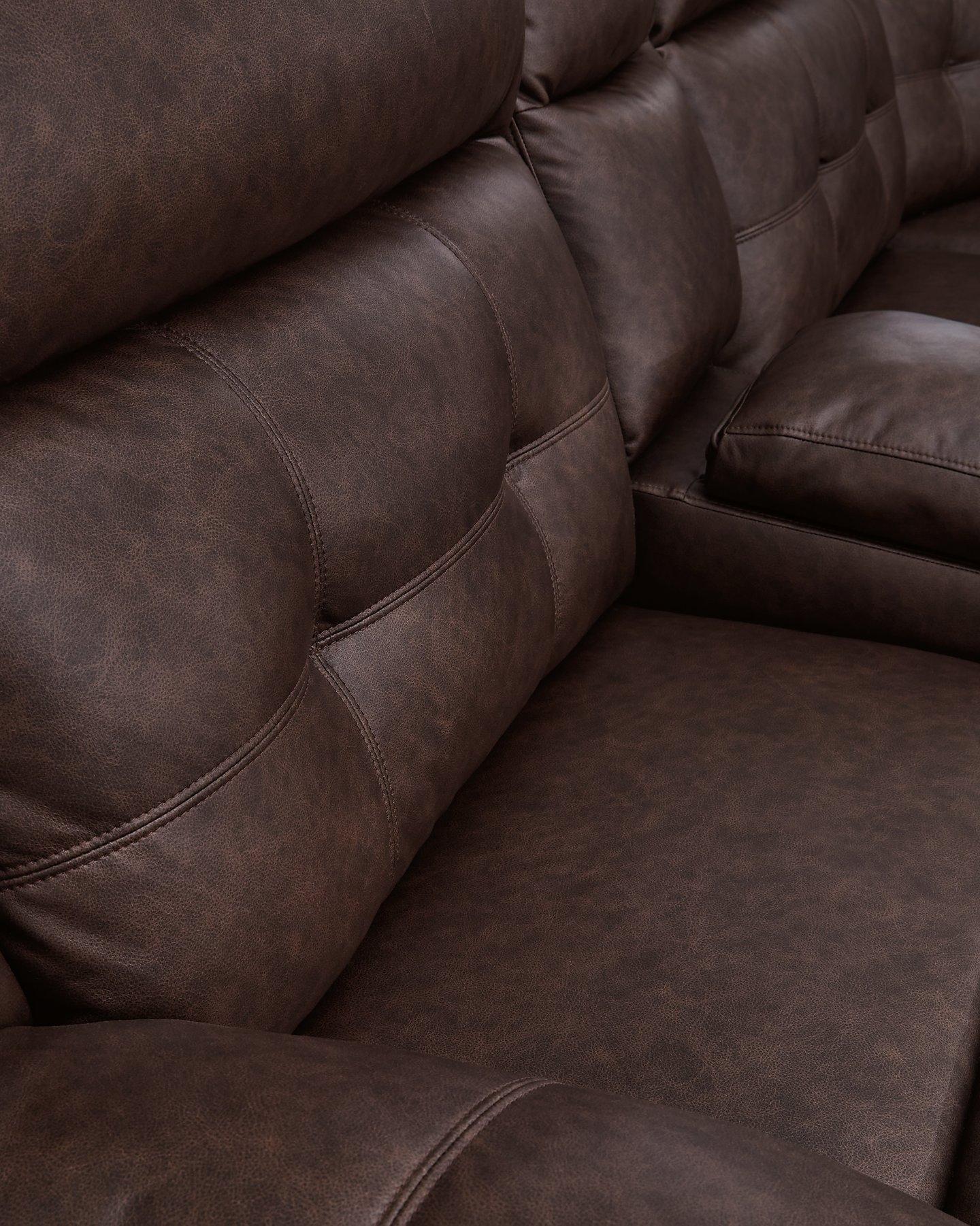 Punch Up Power Reclining Sectional Loveseat with Console - Furniture & Design Outlet (Kalamazoo,MI)
