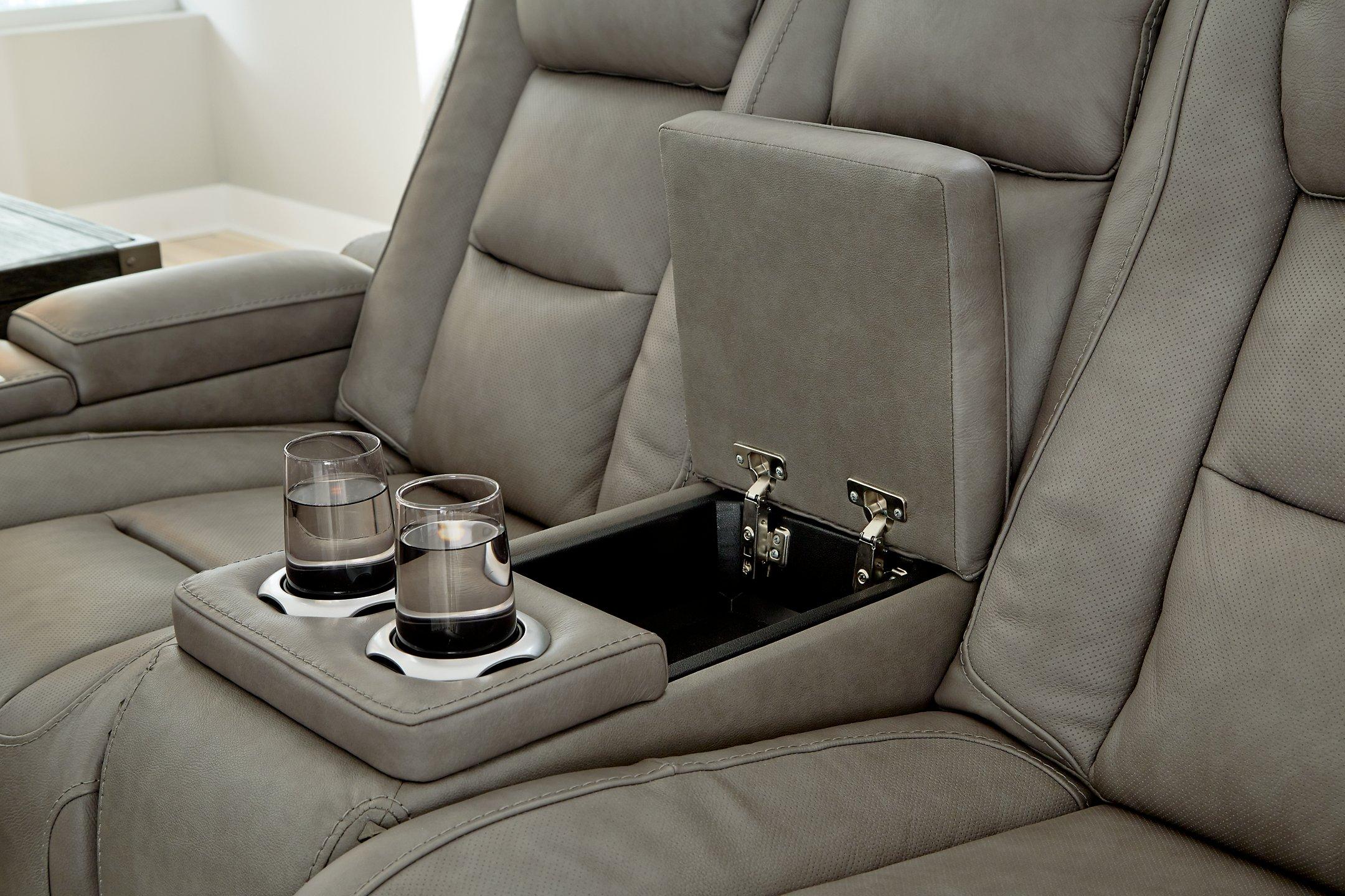 The Man-Den Power Reclining Loveseat with Console - Furniture & Design Outlet (Kalamazoo,MI)