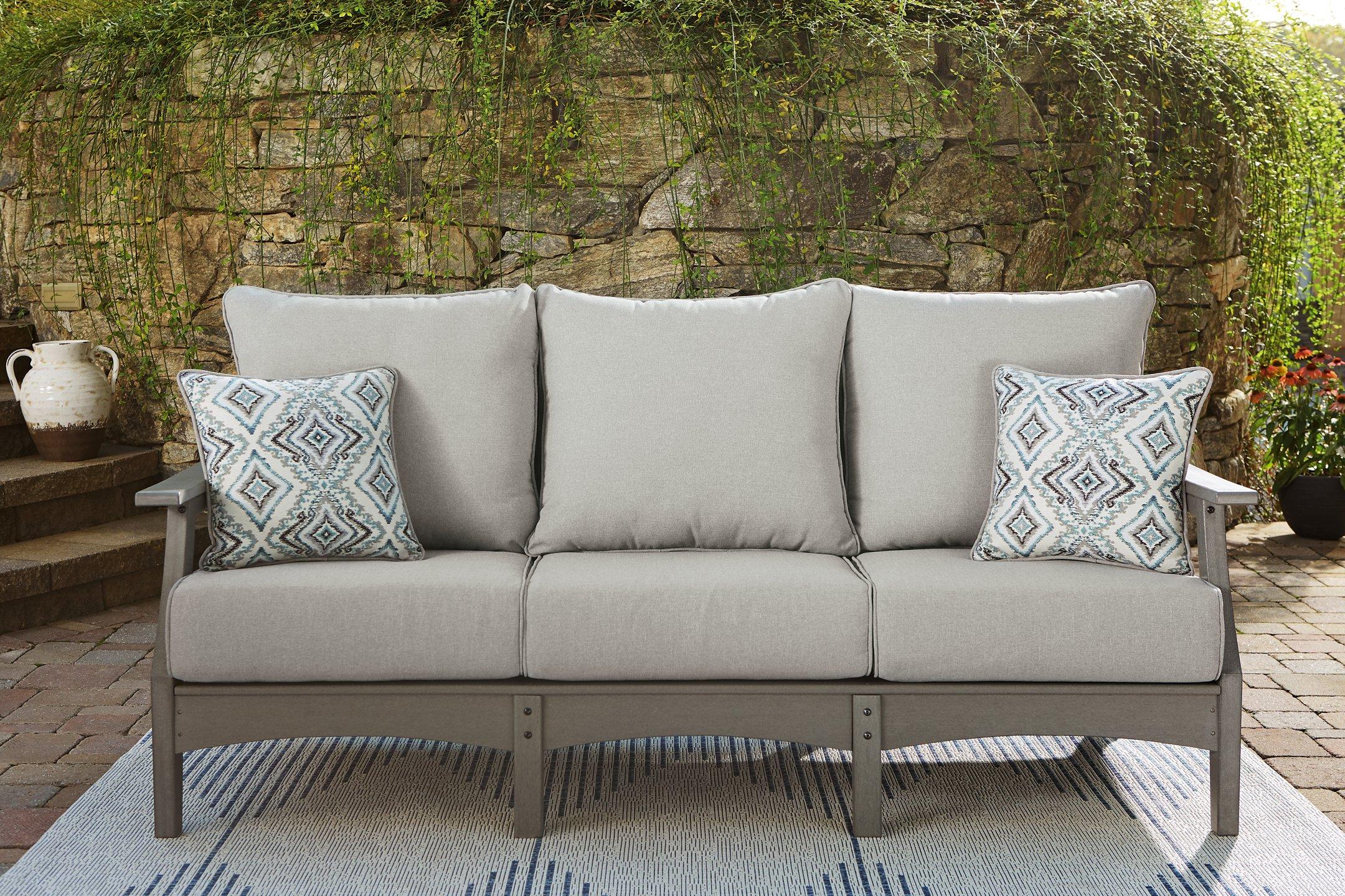 Visola Outdoor Sofa and Loveseat with Coffee Table - Furniture & Design Outlet (Kalamazoo,MI)