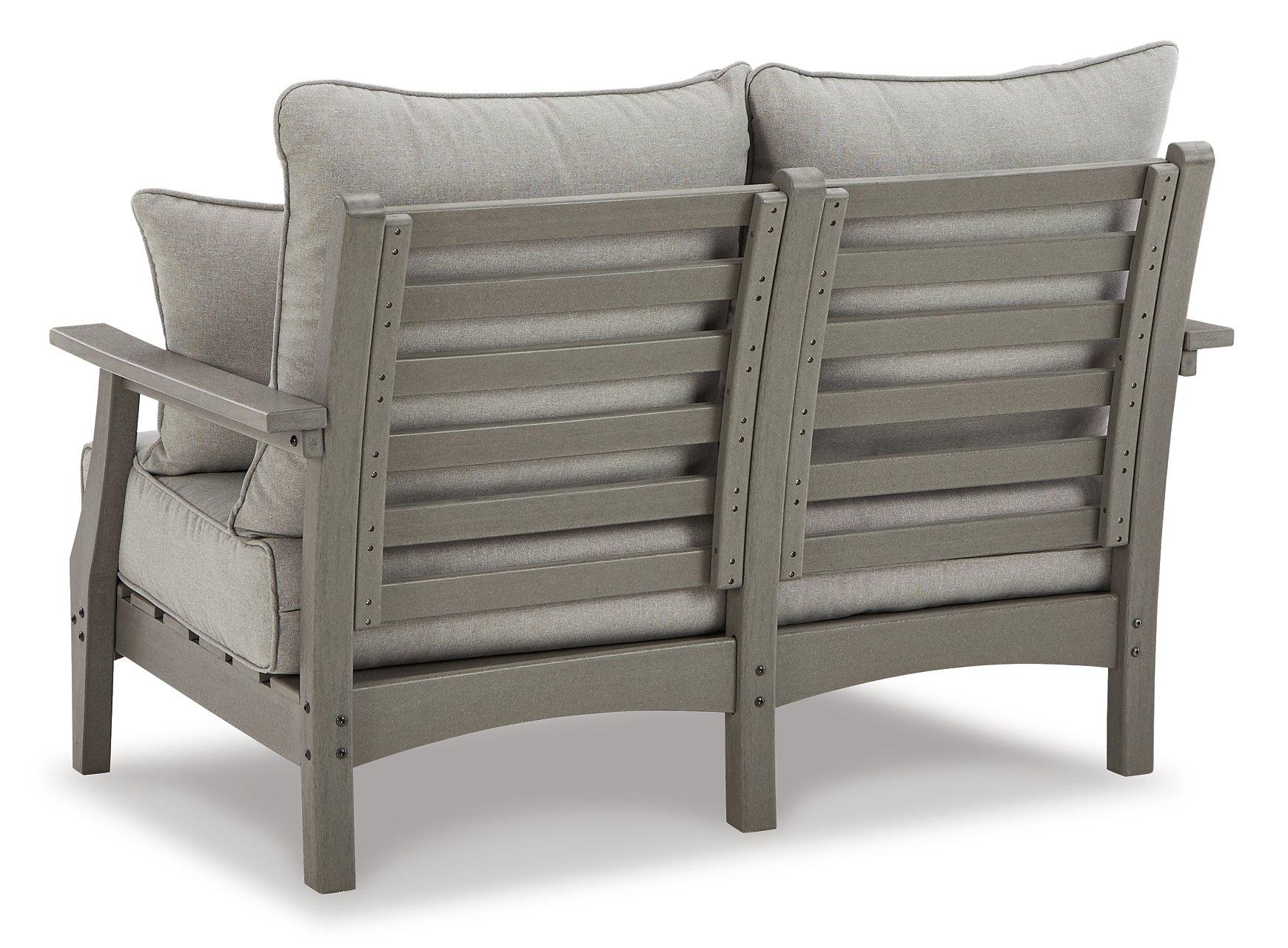 Visola Outdoor Sofa and Loveseat with Coffee Table - Furniture & Design Outlet (Kalamazoo,MI)