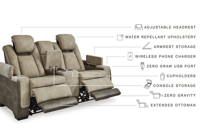 Next-Gen DuraPella Power Reclining Loveseat with Console - Furniture & Design Outlet (Kalamazoo,MI)