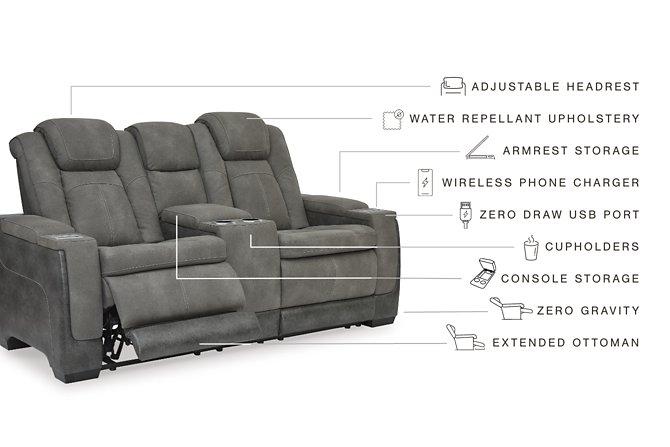 Next-Gen DuraPella Power Reclining Loveseat with Console - Furniture & Design Outlet (Kalamazoo,MI)