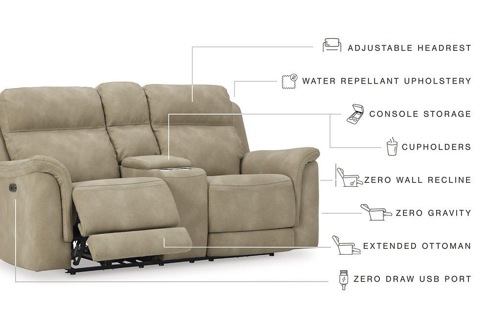 Next-Gen DuraPella Power Reclining Loveseat with Console - Furniture & Design Outlet (Kalamazoo,MI)