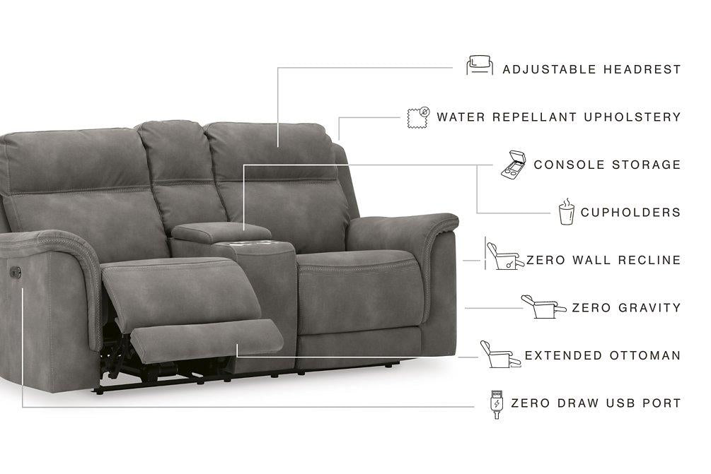 Next-Gen DuraPella Power Reclining Loveseat with Console - Furniture & Design Outlet (Kalamazoo,MI)
