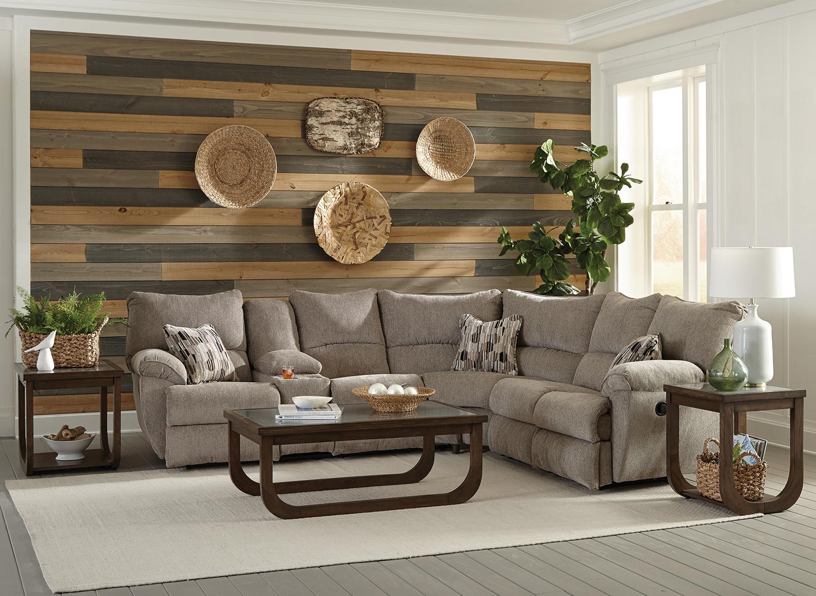 Catnapper Elliott 2pc Lay Flat Reclining Sectional in Pewter - Furniture & Design Outlet (Kalamazoo,MI)
