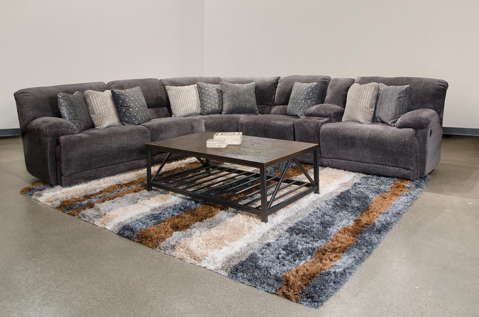Catnapper Furniture Burbank 6pc Sectional in Smoke - Furniture & Design Outlet (Kalamazoo,MI)