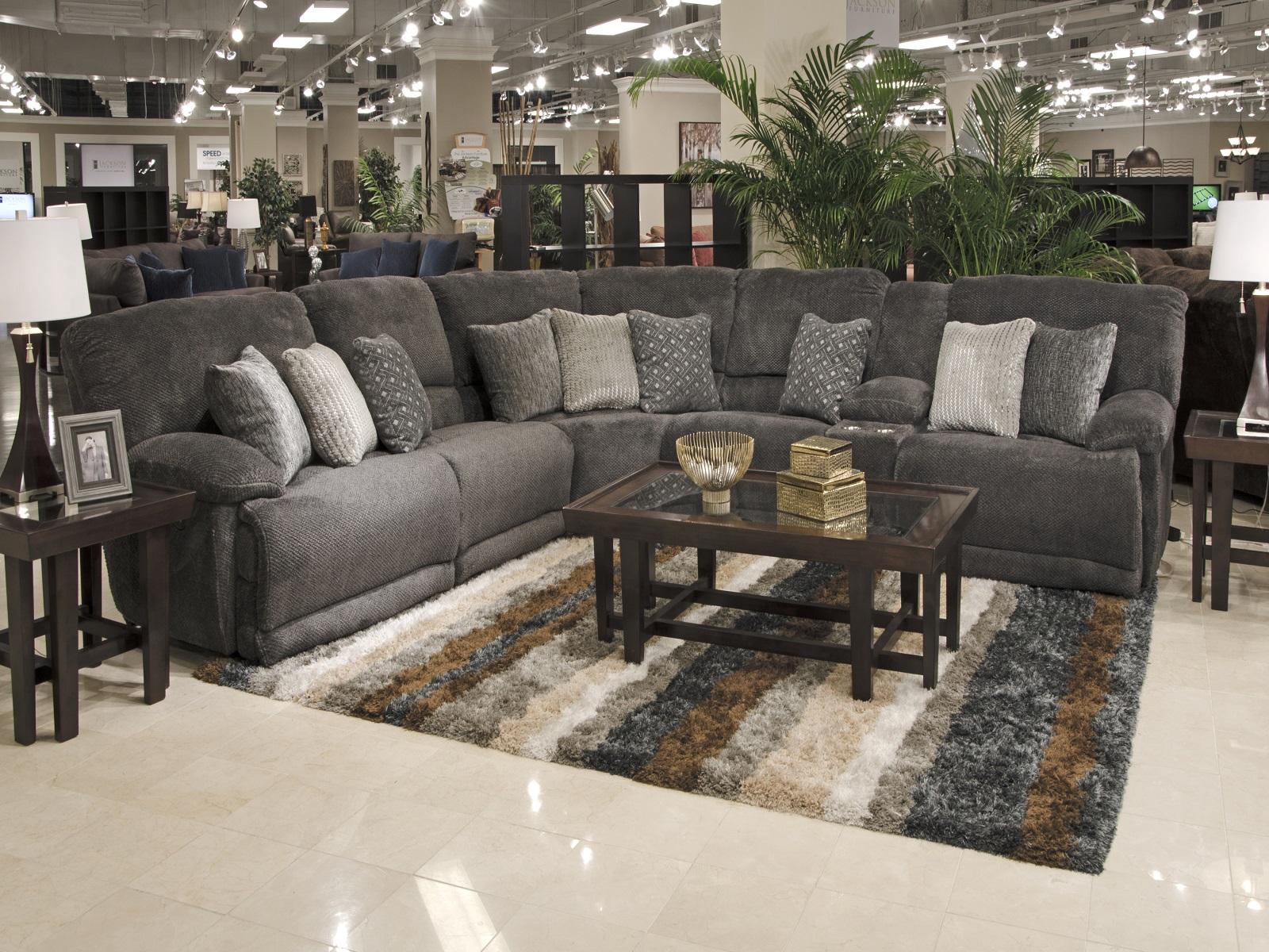 Catnapper Furniture Burbank Power Lay Flat Left Side Facing  Recliner in Smoke - Furniture & Design Outlet (Kalamazoo,MI)