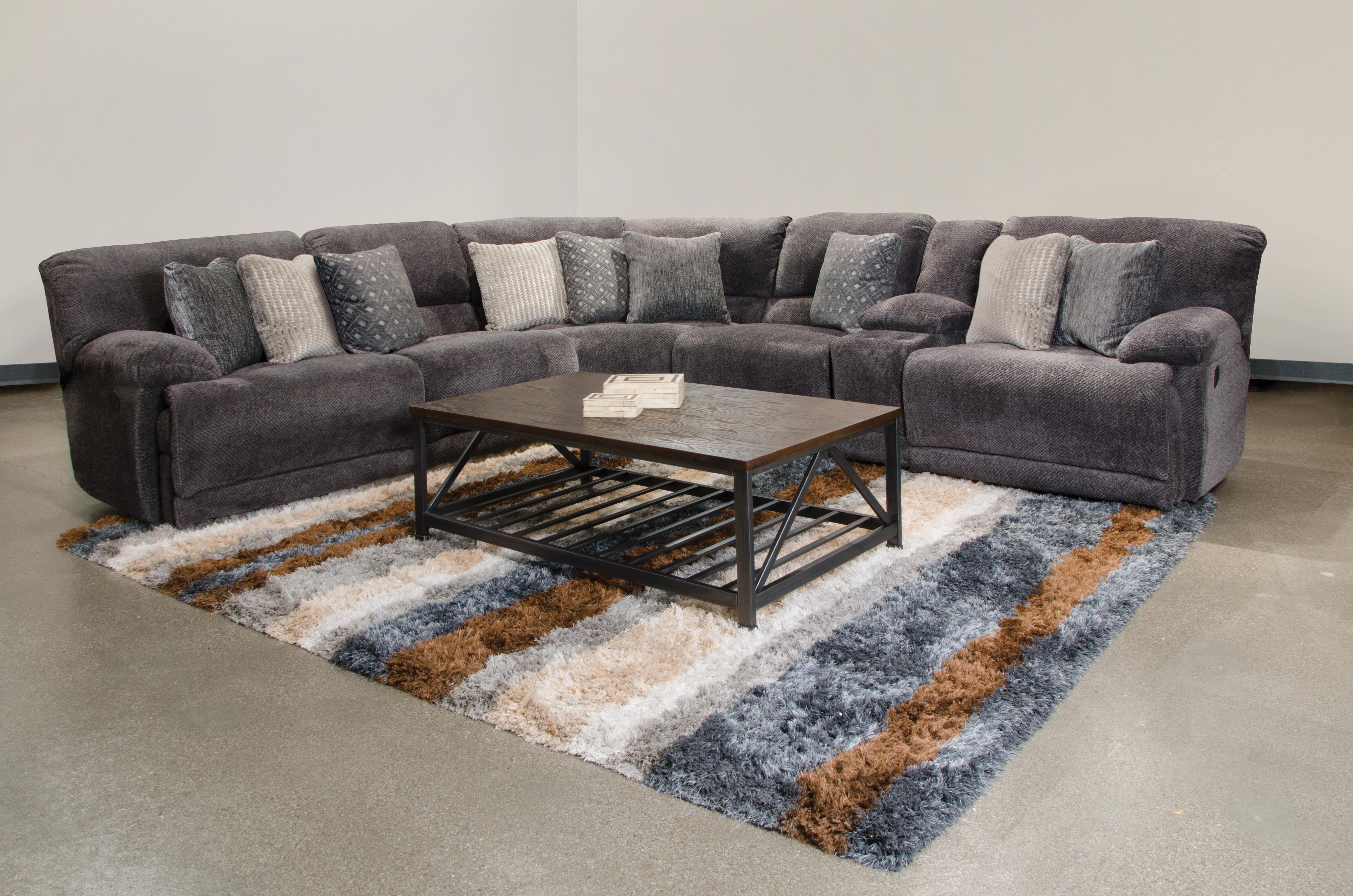 Catnapper Furniture Burbank Power Lay Flat Left Side Facing  Recliner in Smoke - Furniture & Design Outlet (Kalamazoo,MI)