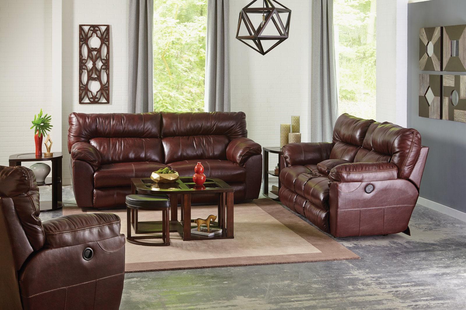 Catnapper Milan Power Lay Flat Reclining Sofa in Walnut 64341 - Furniture & Design Outlet (Kalamazoo,MI)