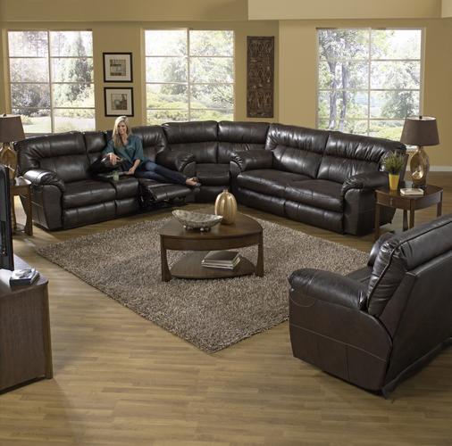 Catnapper Nolan 3-Piece Power Recline Sectional in Godiva - Furniture & Design Outlet (Kalamazoo,MI)