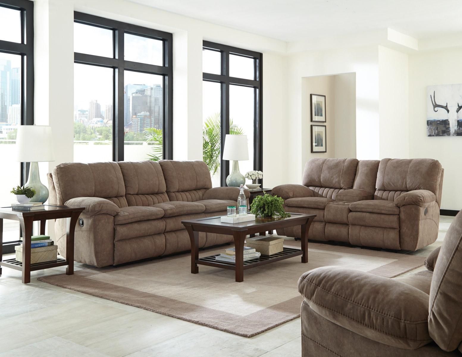 Catnapper Reyes Lay Flat Reclining Sofa in Portabella 2401 - Furniture & Design Outlet (Kalamazoo,MI)