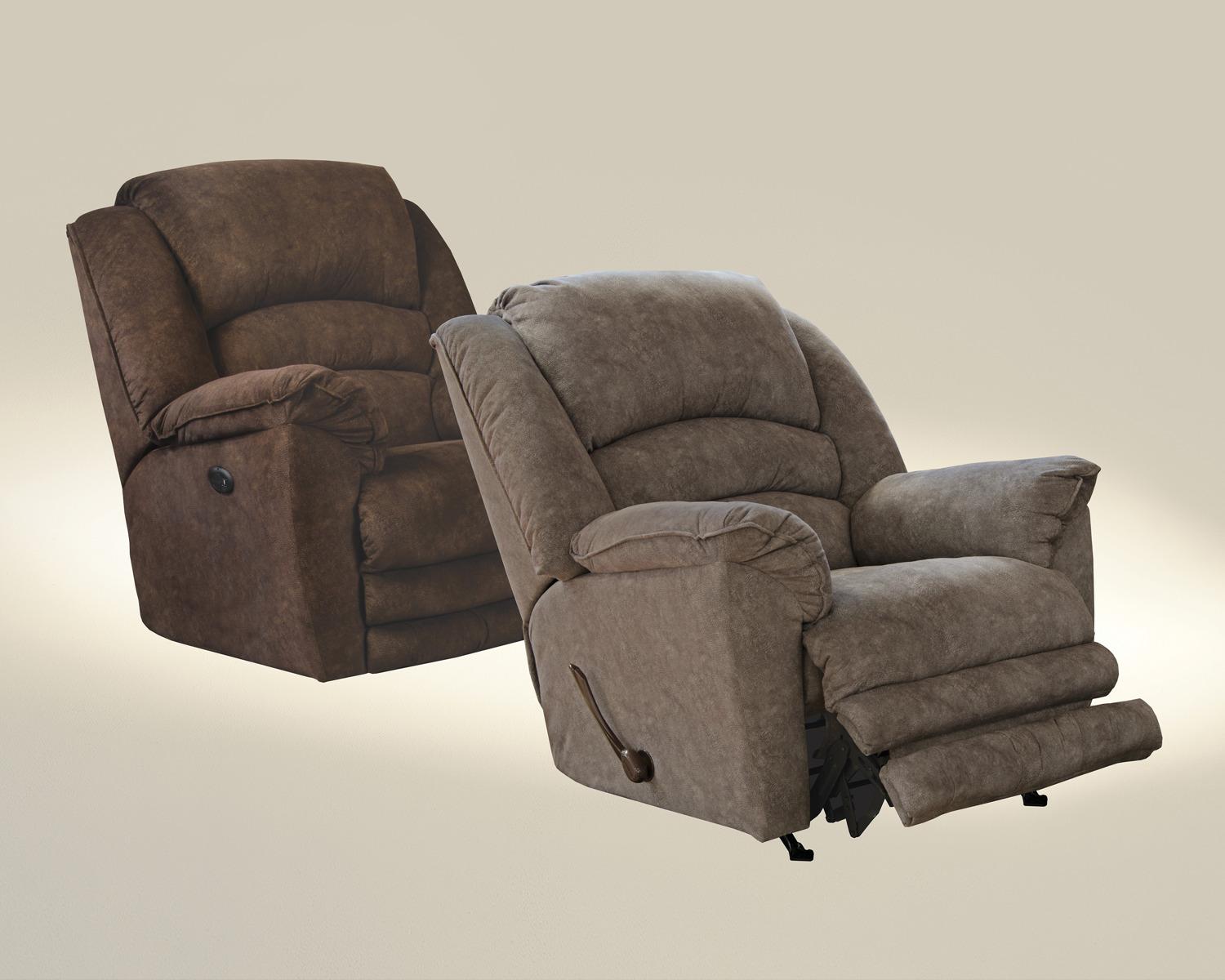 Catnapper Rialto Power Lay Flat Recliner in Steel 64775-7 - Furniture & Design Outlet (Kalamazoo,MI)