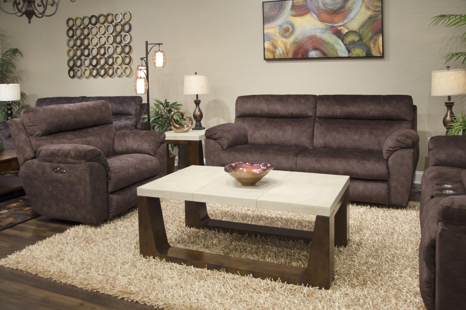 Catnapper Sedona Power Headrest w/Lumbar Lay Flat Reclining Sofa in Mocha 762221 - Furniture & Design Outlet (Kalamazoo,MI)