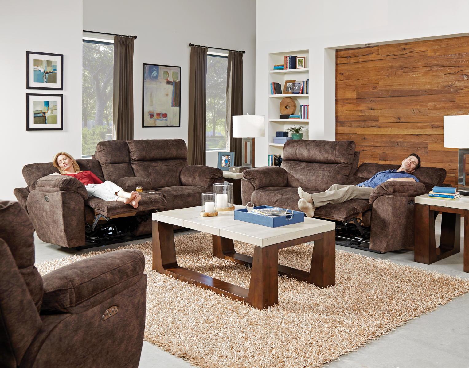 Catnapper Sedona Power Headrest w/Lumbar Lay Flat Recliner in Mocha 762220-7 - Furniture & Design Outlet (Kalamazoo,MI)