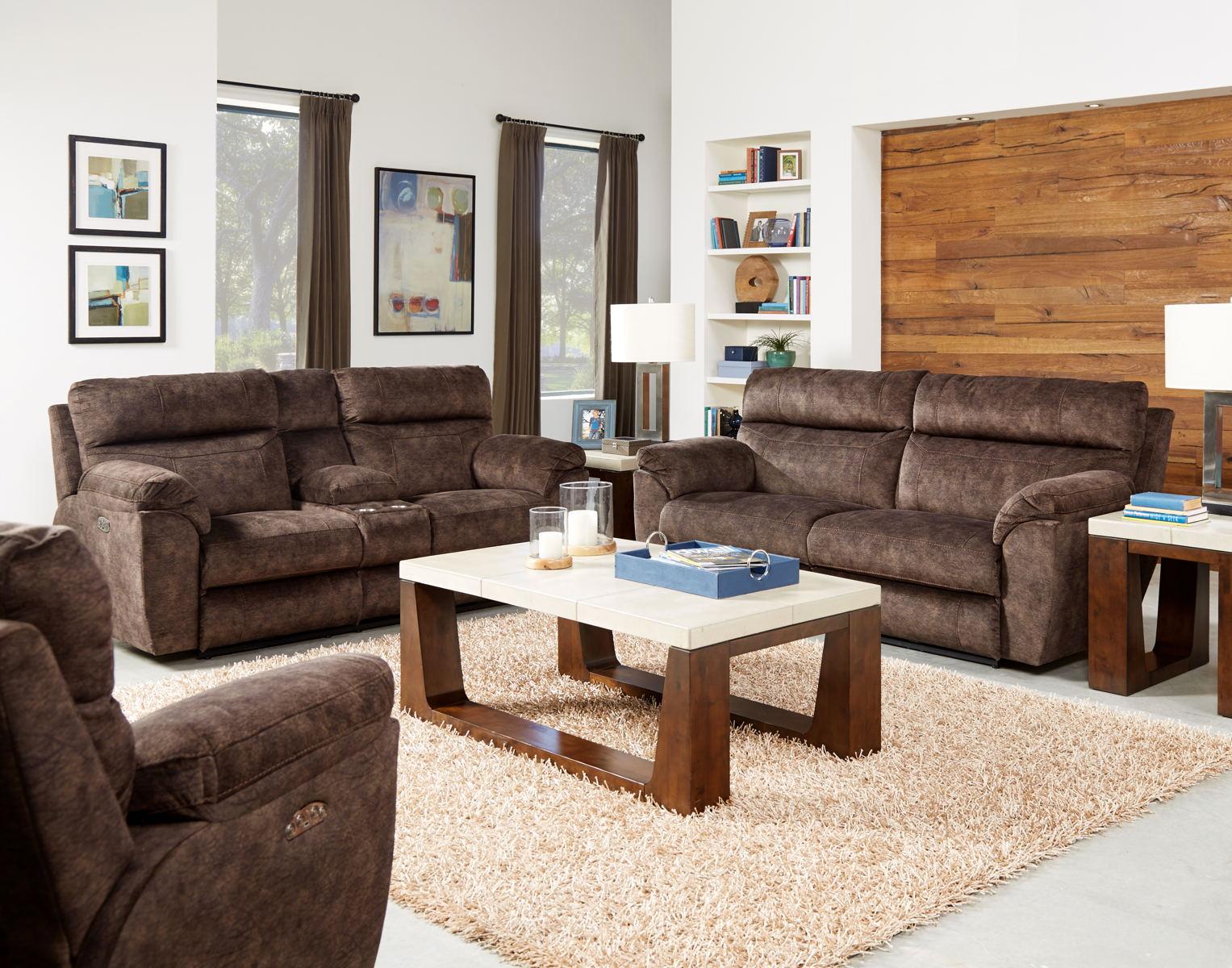 Catnapper Sedona Power Headrest w/Lumbar Lay Flat Reclining Sofa in Mocha 762221 - Furniture & Design Outlet (Kalamazoo,MI)