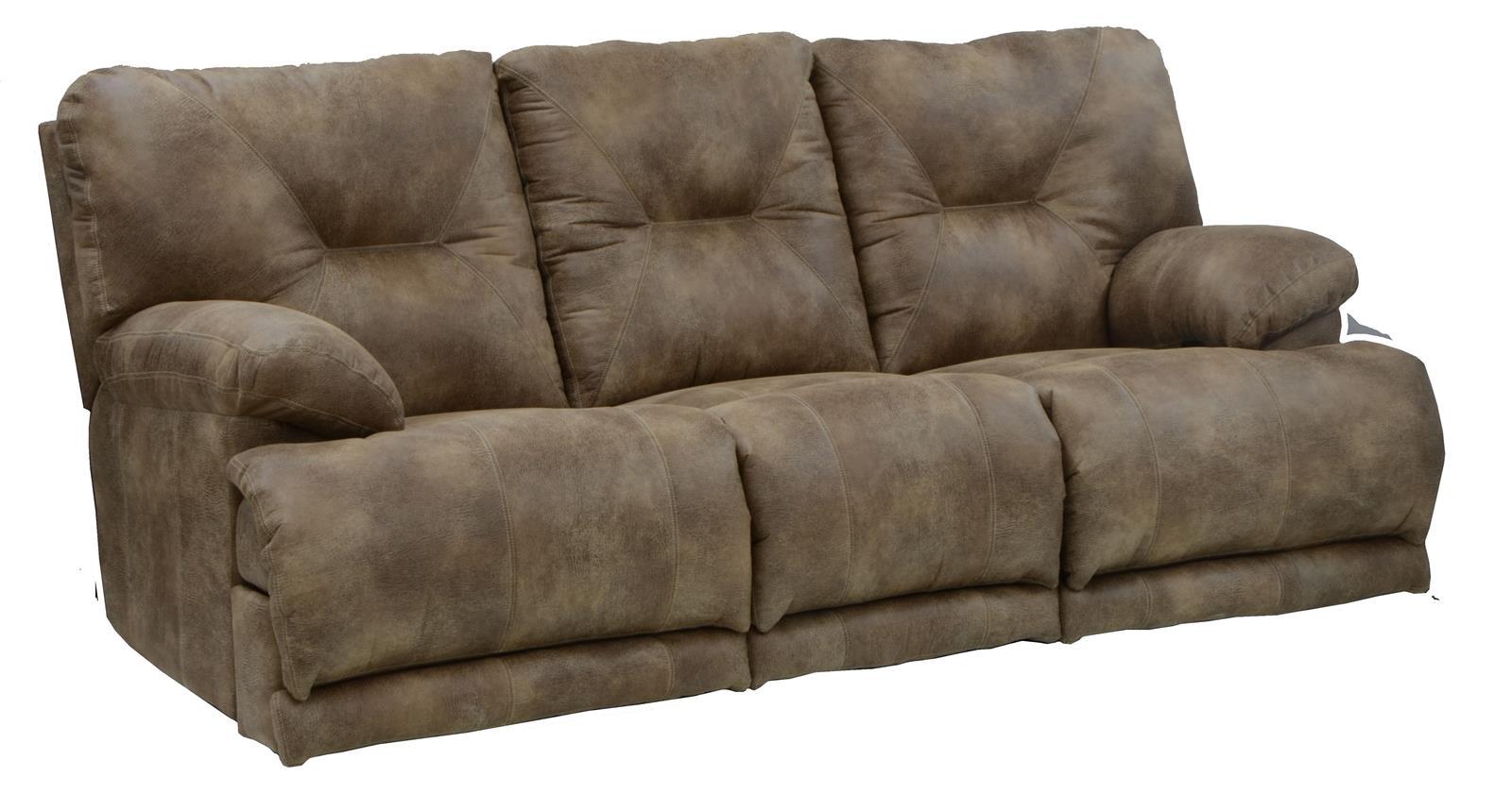 Catnapper Voyager Lay Flat Reclining Sofa with Drop Down Table in Brandy - Furniture & Design Outlet (Kalamazoo,MI)