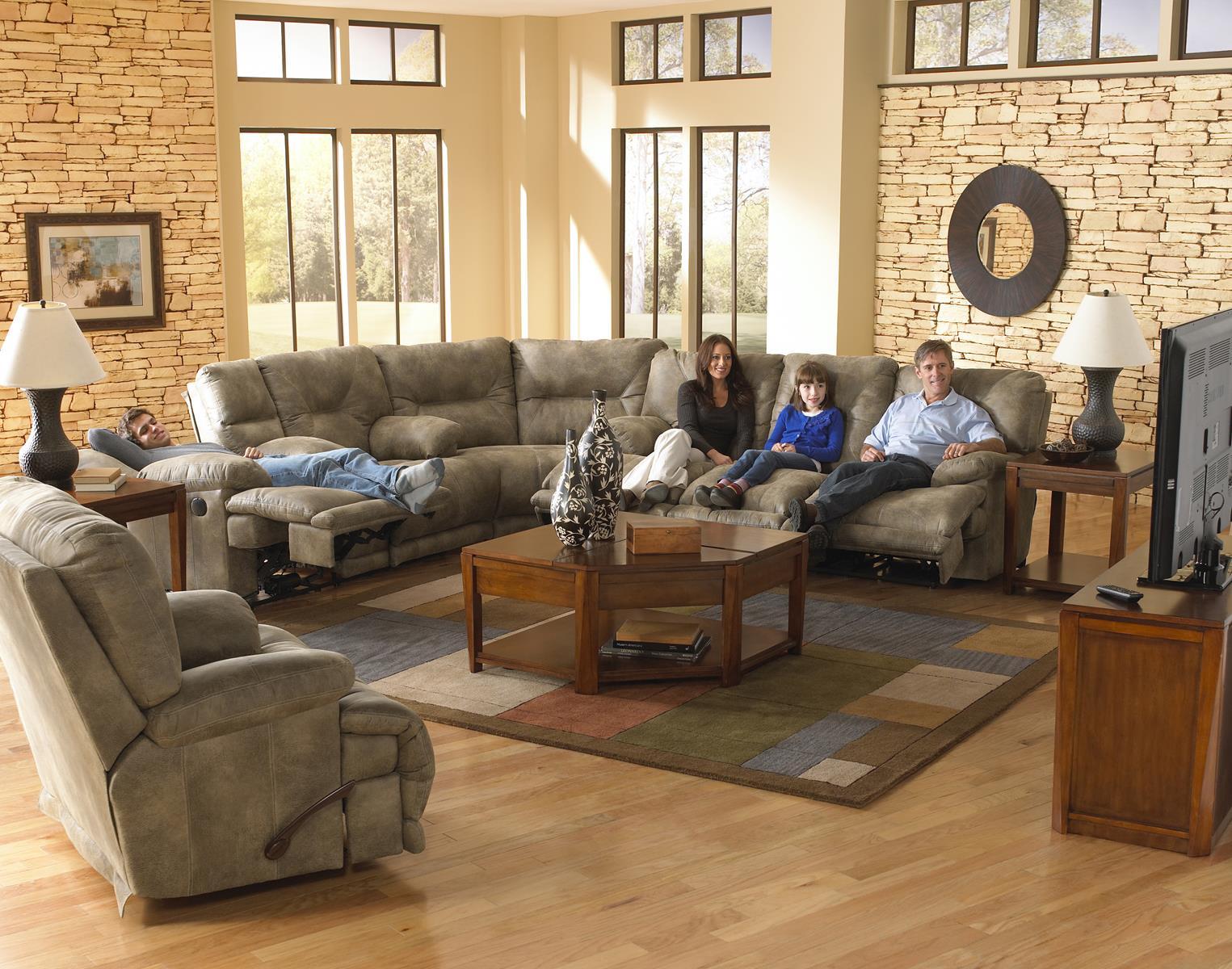 Catnapper Voyager Lay Flat Reclining Console Loveseat in Brandy Off - Furniture & Design Outlet (Kalamazoo,MI)