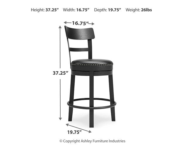 Valebeck Counter Height Bar Stool - Furniture & Design Outlet (Kalamazoo,MI)