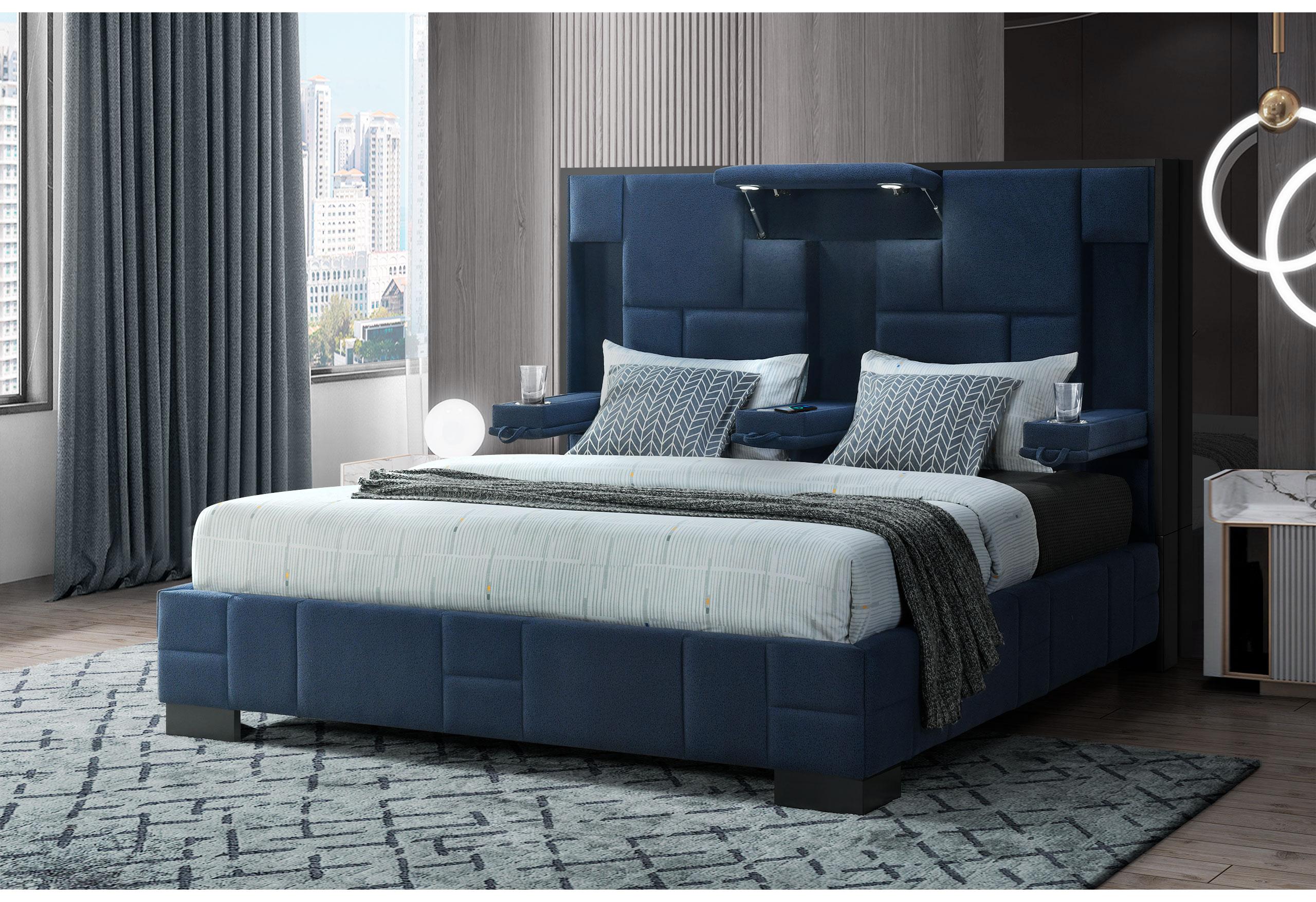 OSCAR NAVY BLUE KING BED image