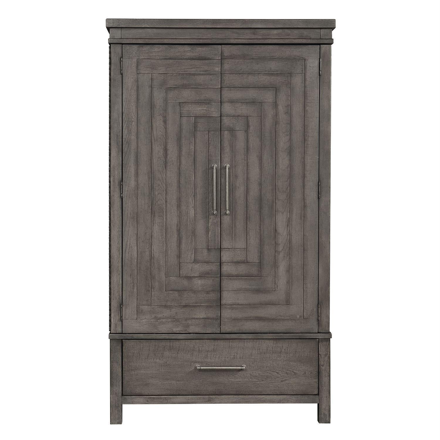 Liberty Furniture Modern Farmhouse Armoire in Dusty Charcoal image