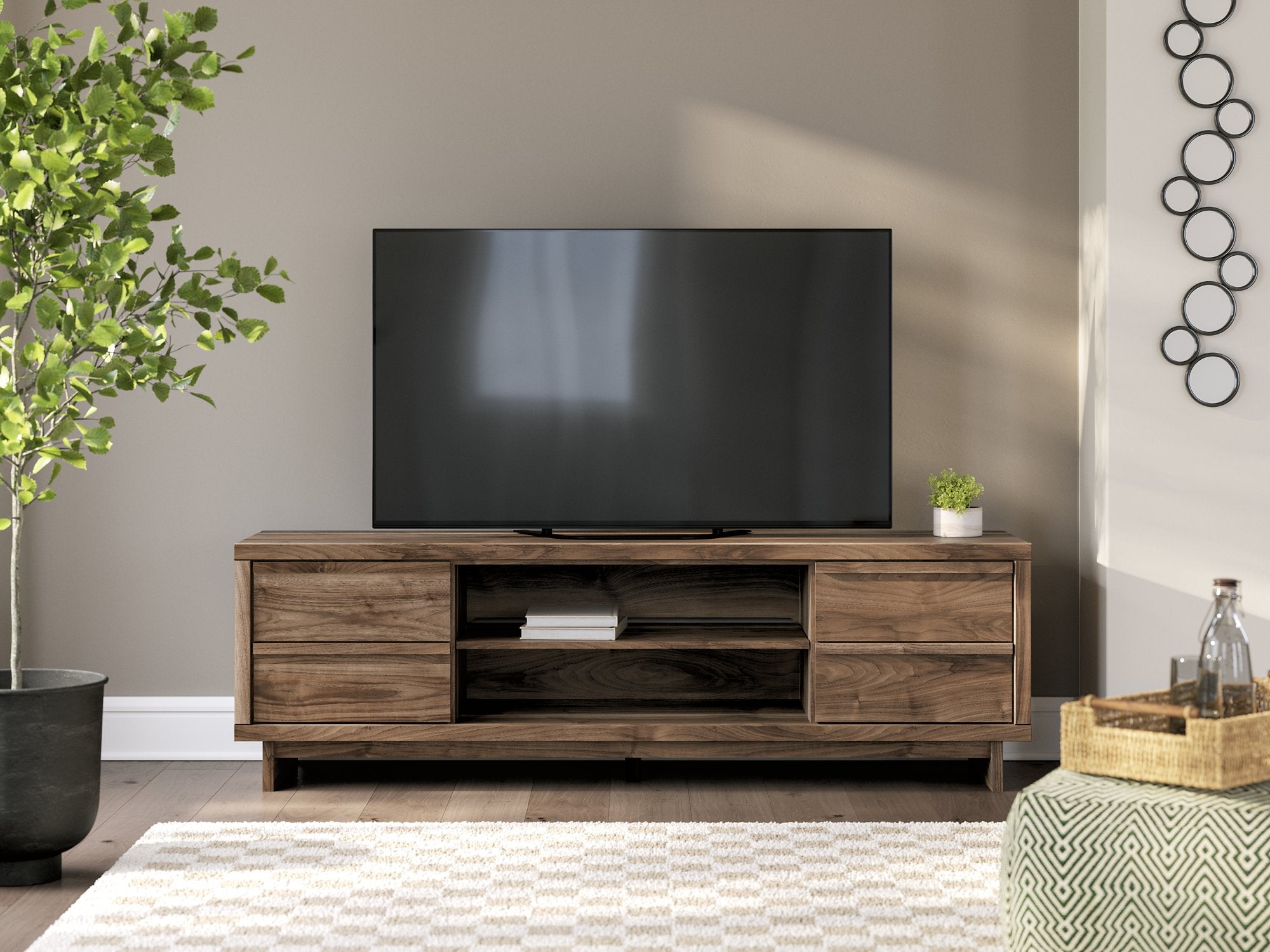 Zadilyn 72" TV Stand with Electric Fireplace - Furniture & Design Outlet (Kalamazoo,MI)