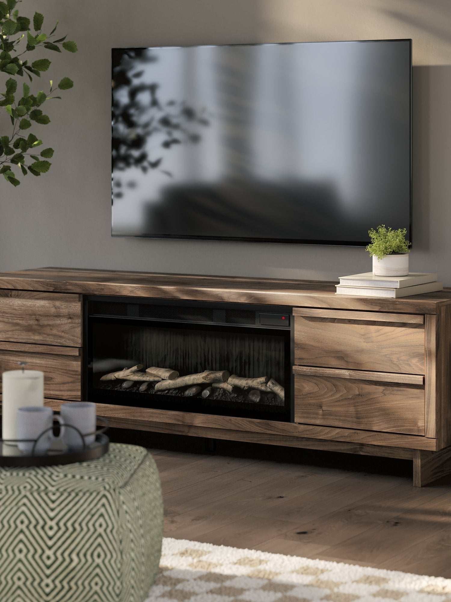 Zadilyn 72" TV Stand with Electric Fireplace - Furniture & Design Outlet (Kalamazoo,MI)