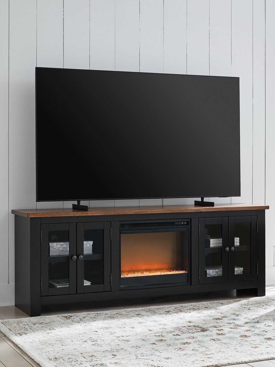Wildenauer 76" TV Stand with Electric Fireplace - Furniture & Design Outlet (Kalamazoo,MI)