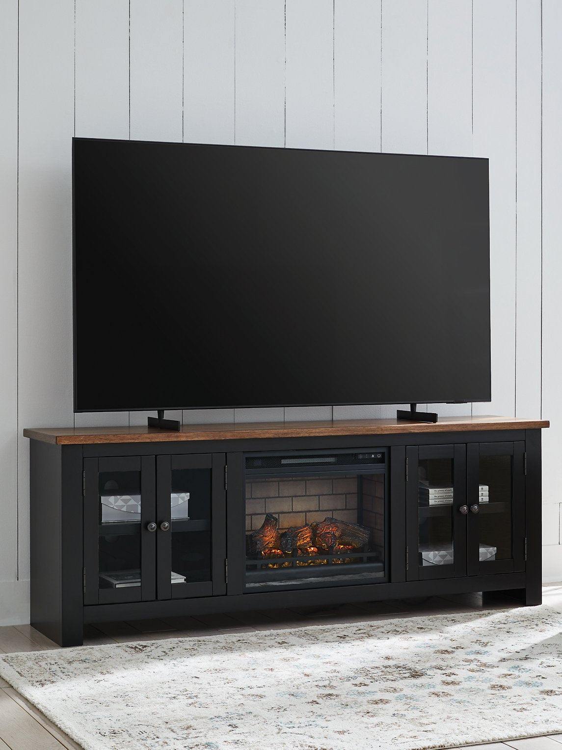 Wildenauer 76" TV Stand with Electric Fireplace - Furniture & Design Outlet (Kalamazoo,MI)